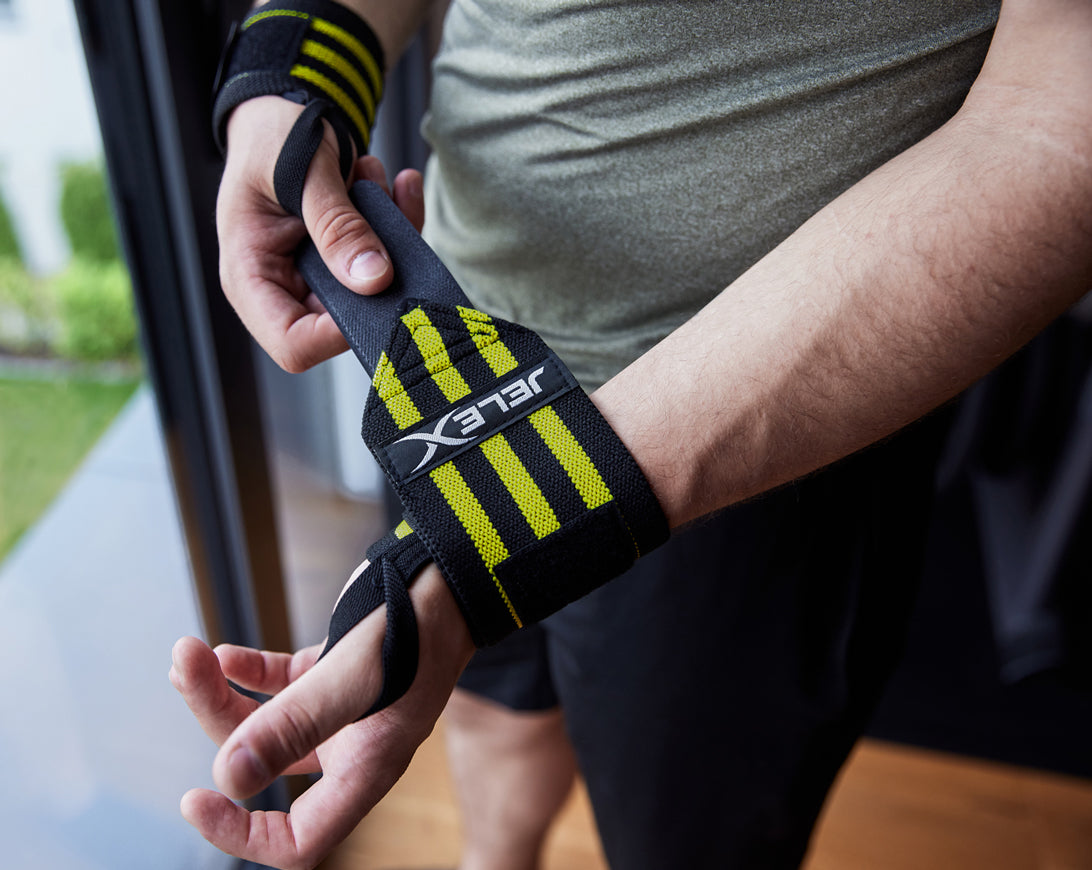 JELEX Strong Polsiere da palestra nero-giallo