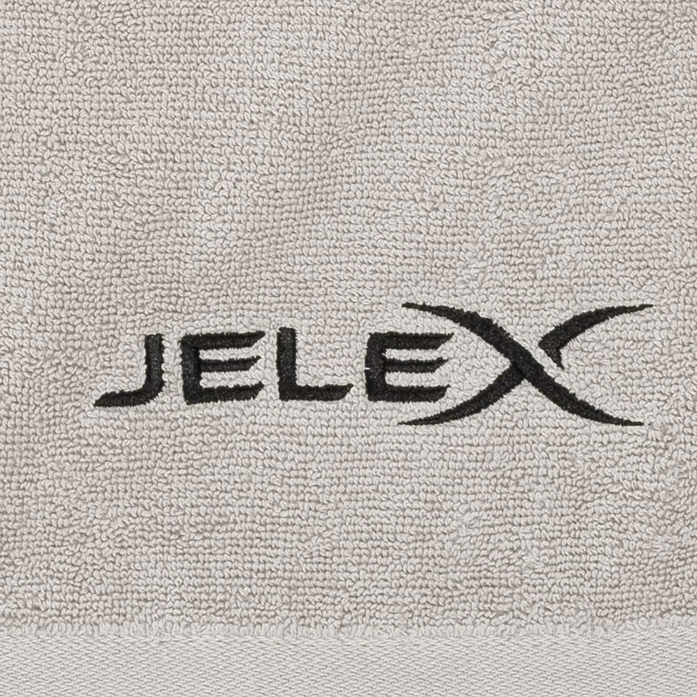 JELEX "100FIT" Asciugamano da palestra con tasca grigio