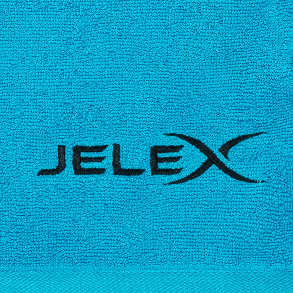 JELEX "100FIT" Asciugamano da palestra con tasca turchese
