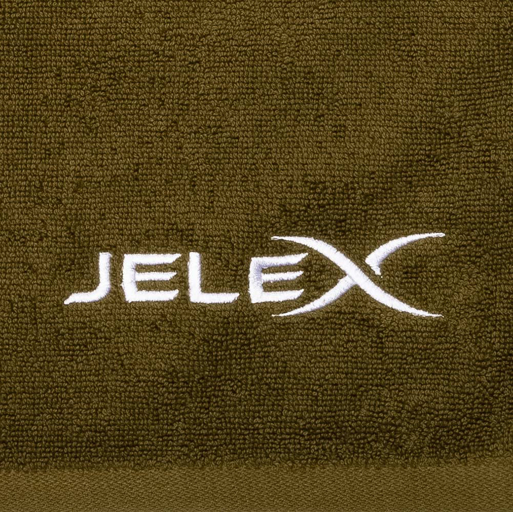 JELEX "100FIT" Asciugamano da palestra con tasca verde militare
