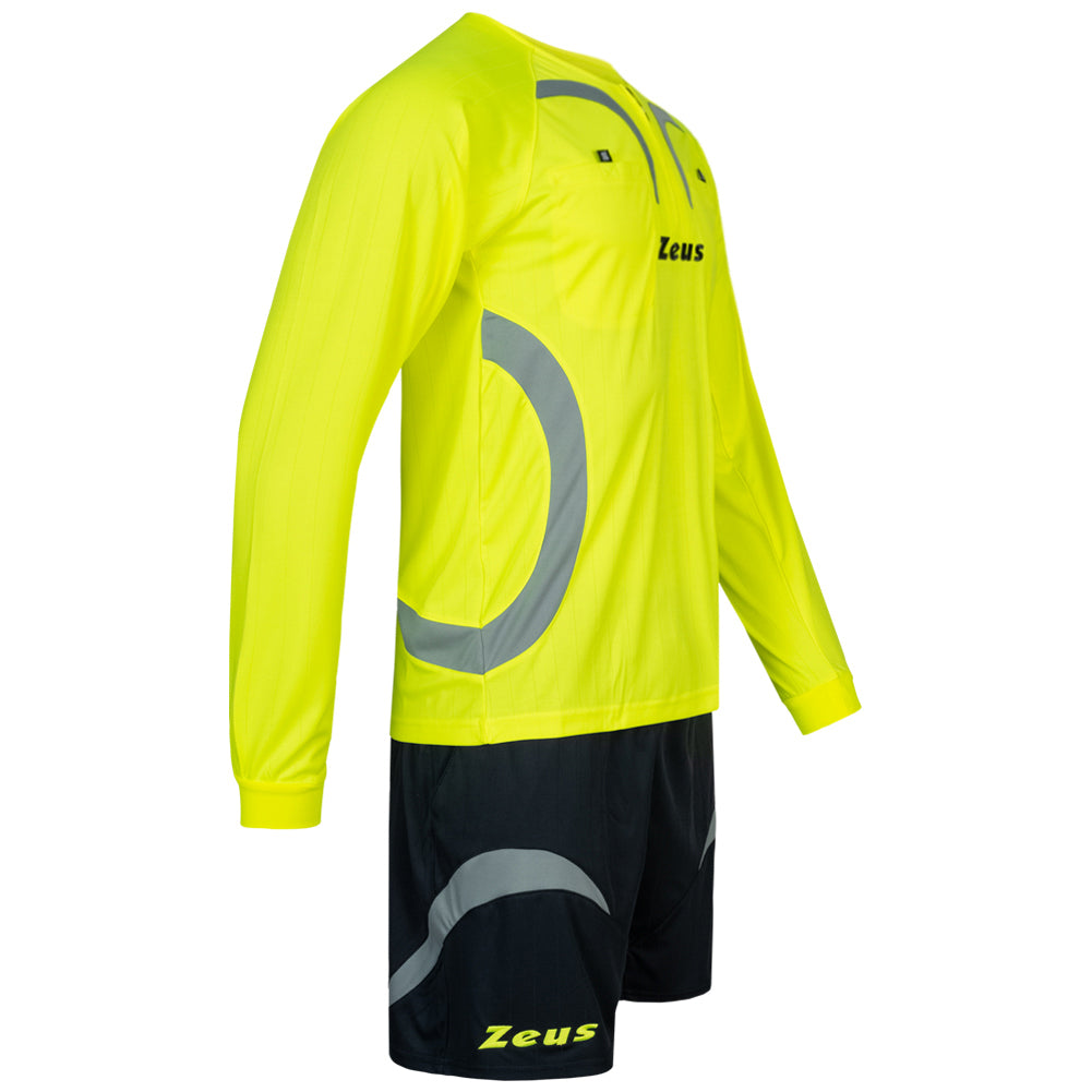Zeus Uomo Set arbitro Magliettina e pantaloncini Giallo neon