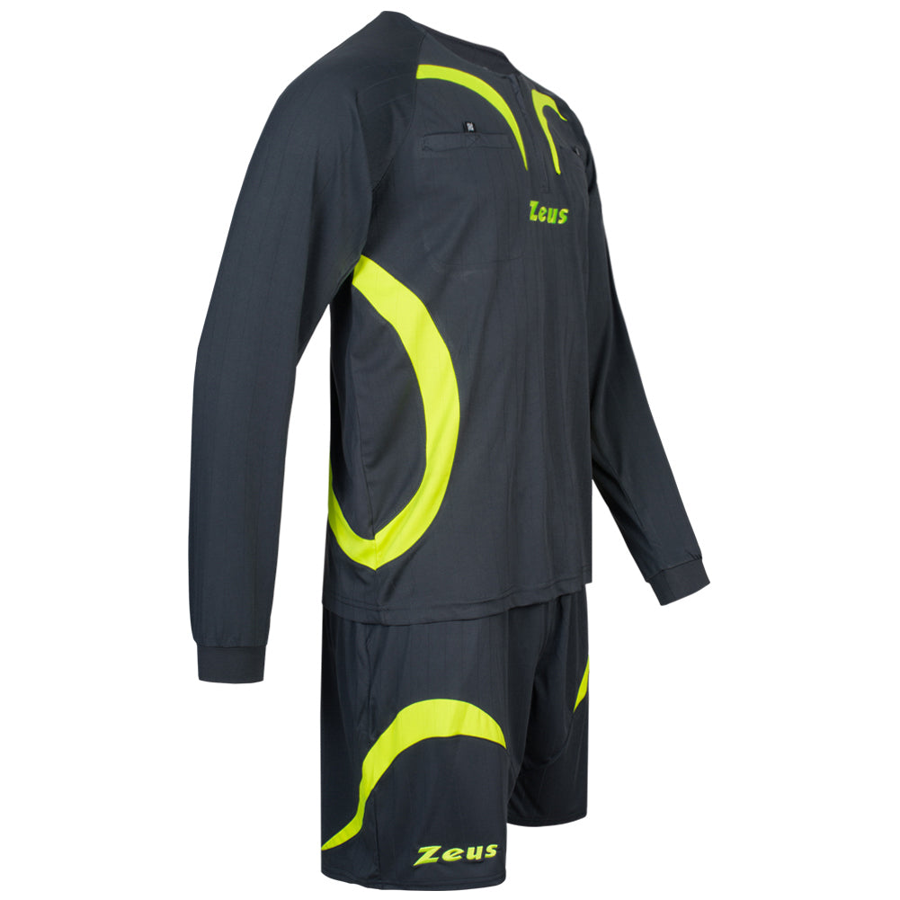 Zeus Uomo Set arbitro Magliettina e pantaloncini Grigio