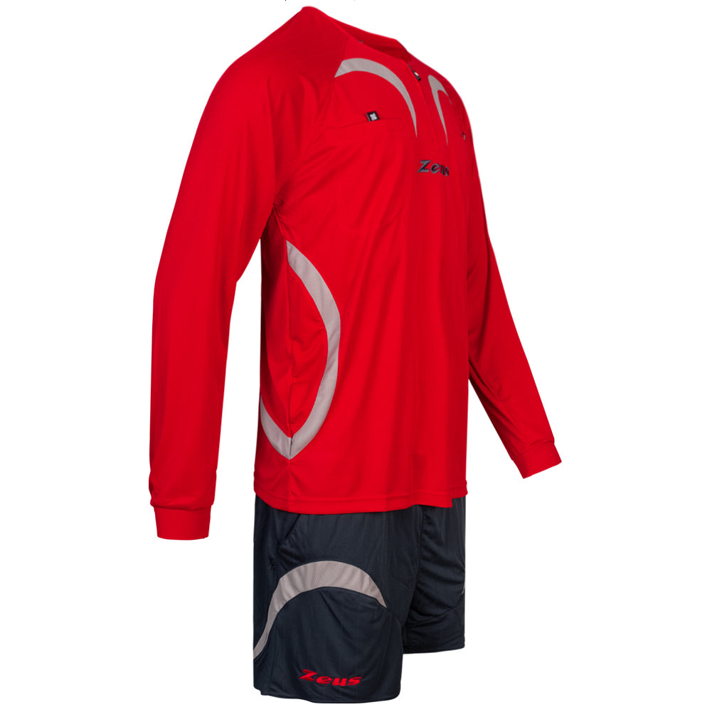 Zeus Uomo Set arbitro Magliettina e pantaloncini Rosso