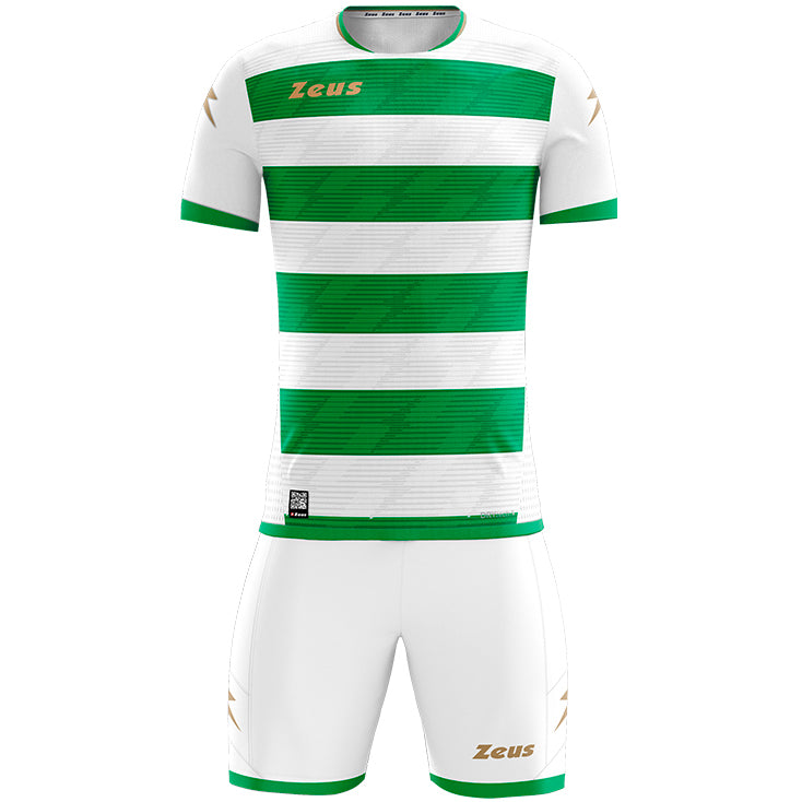 Zeus Icon Teamwear Set Maglia con pantaloncini bianco verde