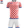 Zeus Mundial Teamwear Set Trikot mit Shorts weiß rot – 128 YS|3XS