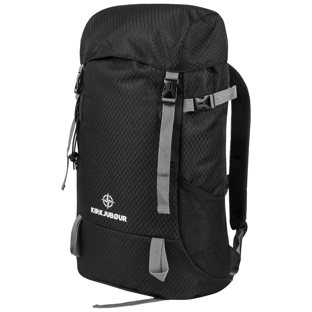 KIRKJUBØUR® "Abisko" Premium Outdoor Trekking Rucksack 30 L schwarz