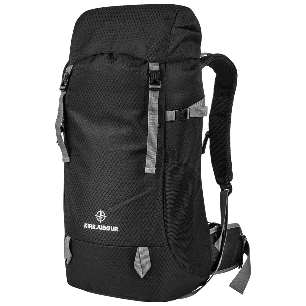 KIRKJUBØUR® "Vindelfjäll" Outdoor Trekking Rucksack 35 L schwarz