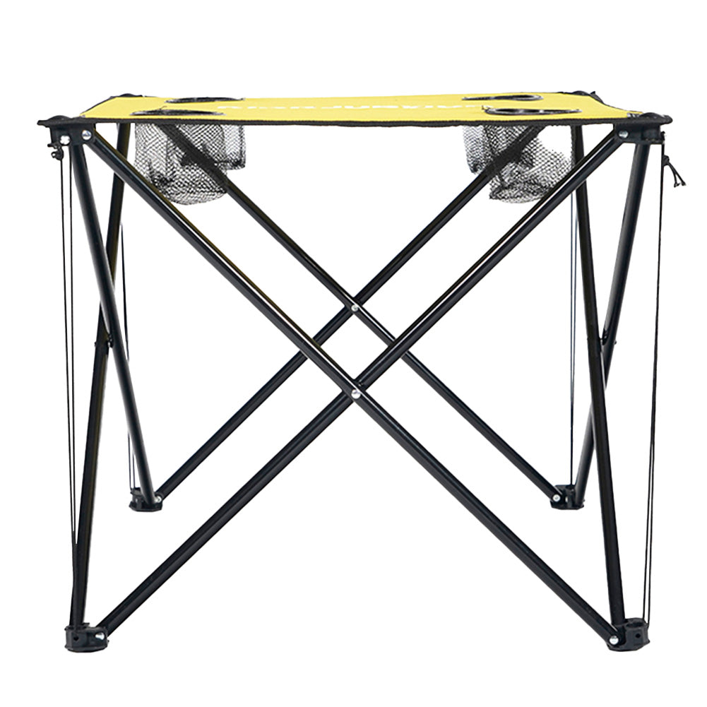 KIRKJUBØUR® "Solkatt" faltbarer Campingtisch ocker