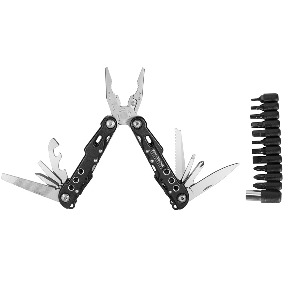 KIRKJUBØUR® "Hödur" Edelstahl 14-in-1 Multifunktionswerkzeug