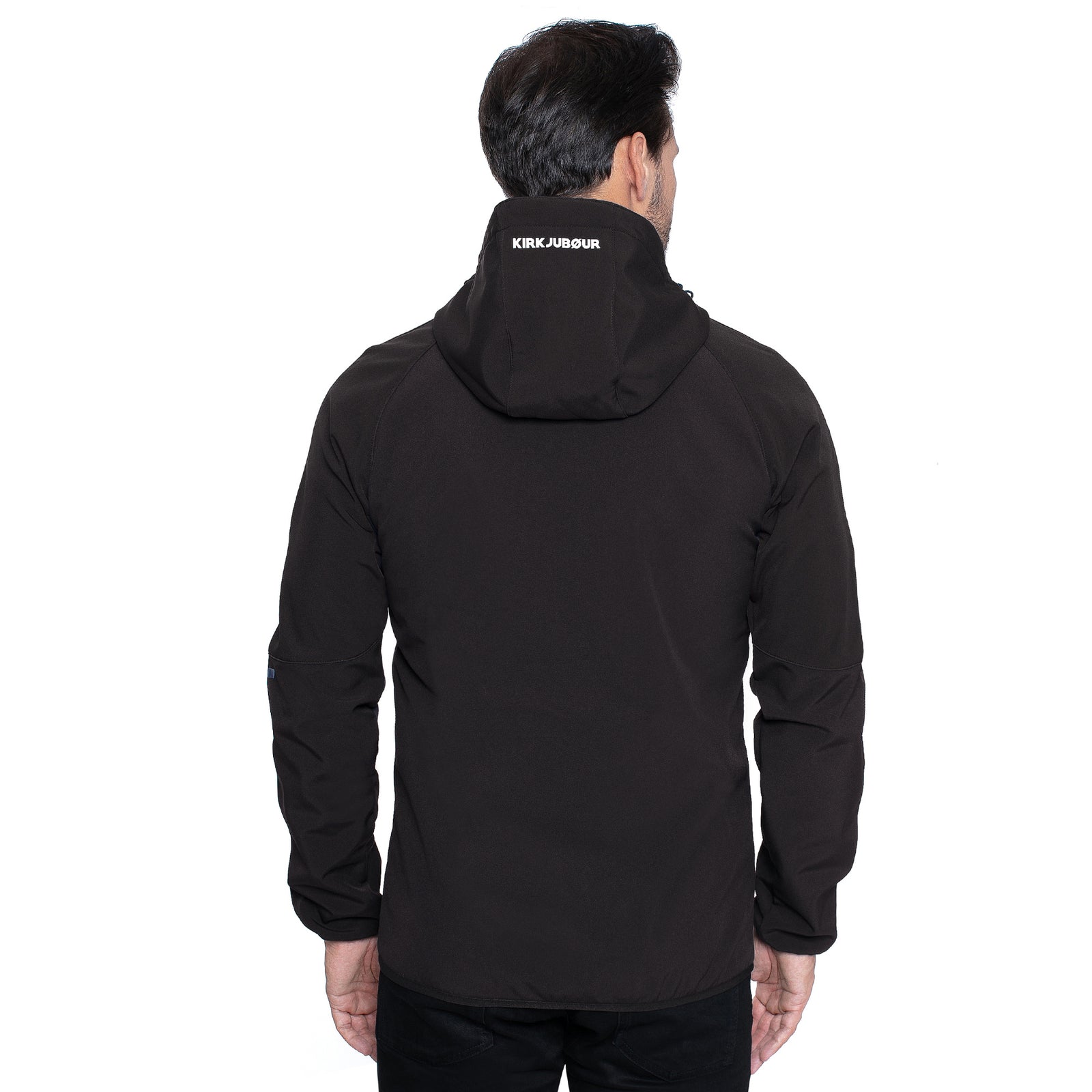 KIRKJUBØUR® "Njordr" Herren SOFTSHELLjacke 10.000 mm Wassersäule schwarz/hellgrau