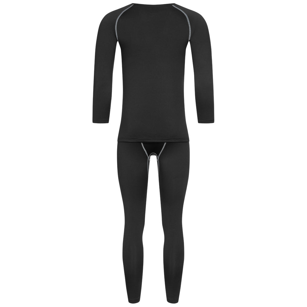KIRKJUBÃUR Â® "Hafjall" Uomo Set di underwear termico 2 pezzi nero