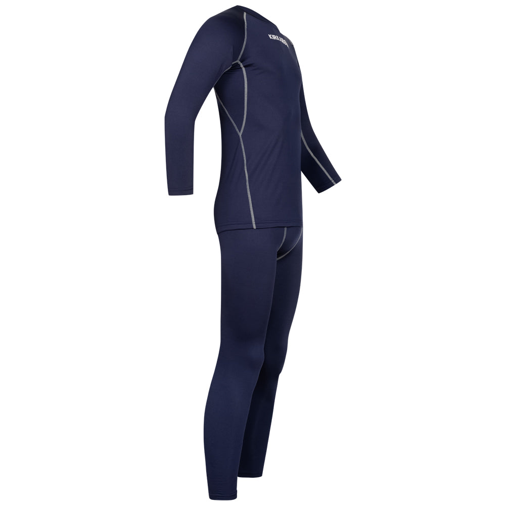 KIRKJUBÃUR Â® "Hafjall" Uomo Set di underwear termico 2 pezzi blu
