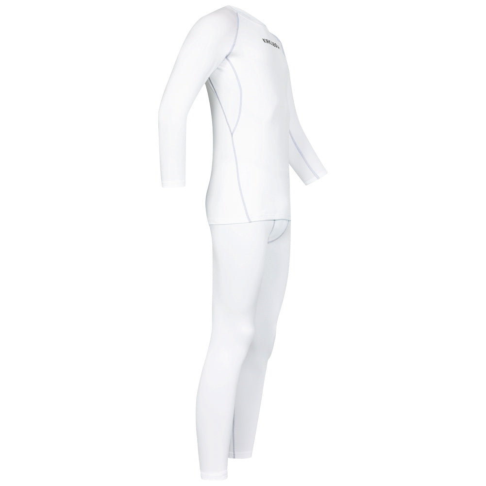 KIRKJUBÃUR Â® "Hafjall" Uomo Set di underwear termico 2 pezzi bianco
