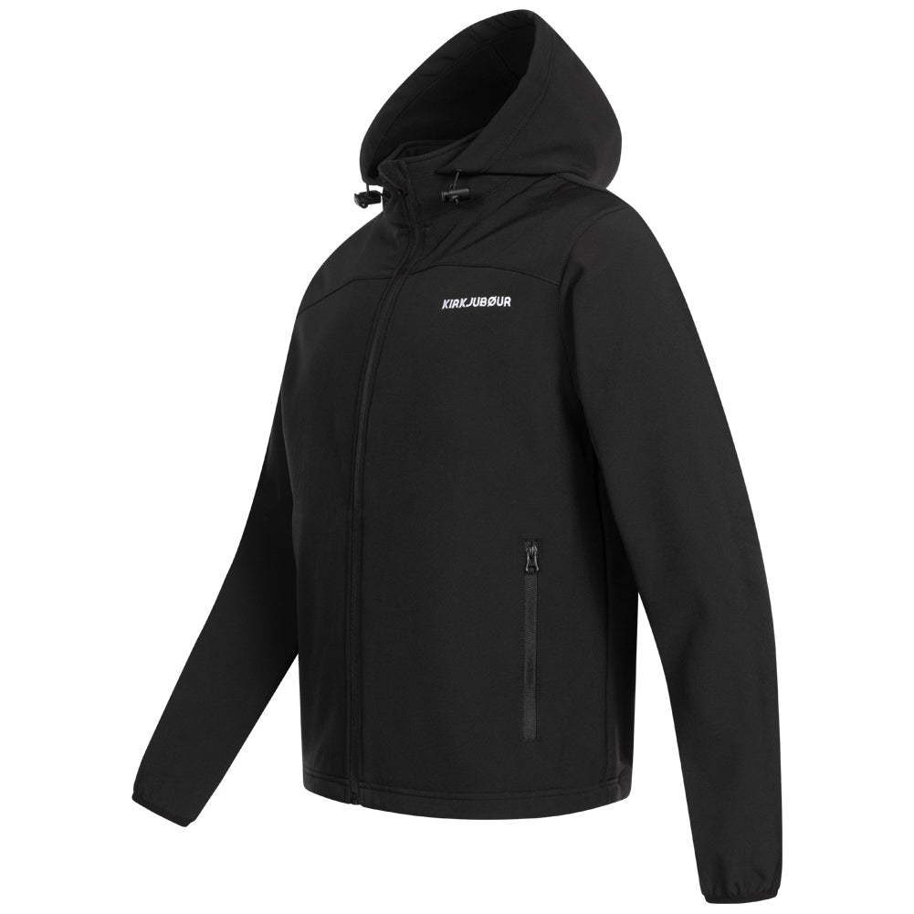 KIRKJUBØUR® "Hestur" Herren SOFTSHELLjacke 10.000 mm Wassersäule schwarz