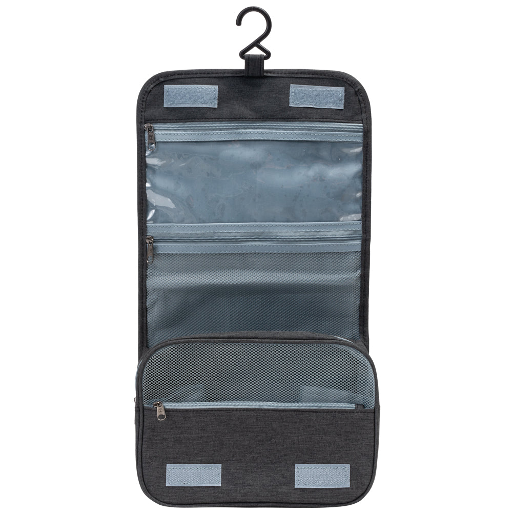 KIRKJUBØUR® "Rejser" Outdoor Kulturtasche zum Aufhängen schwarz