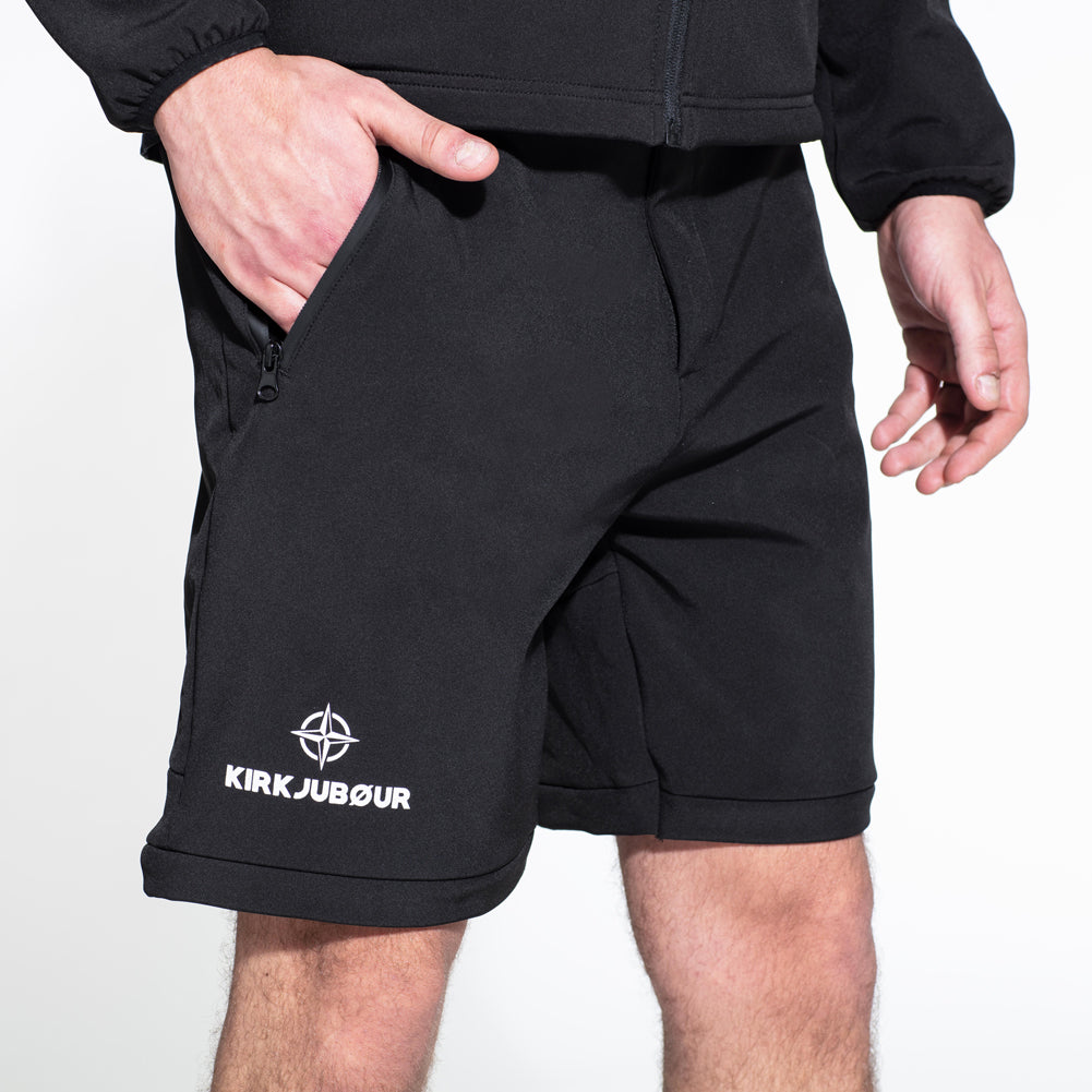KIRKJUBØUR® Zip-Off Herren 2-in-1 Trekking Wanderhose schwarz