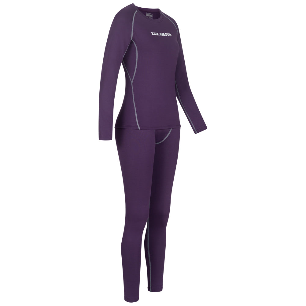 KIRKJUBØUR® "Hafjall" Damen Thermounterwäsche Set 2-tlg. lila
