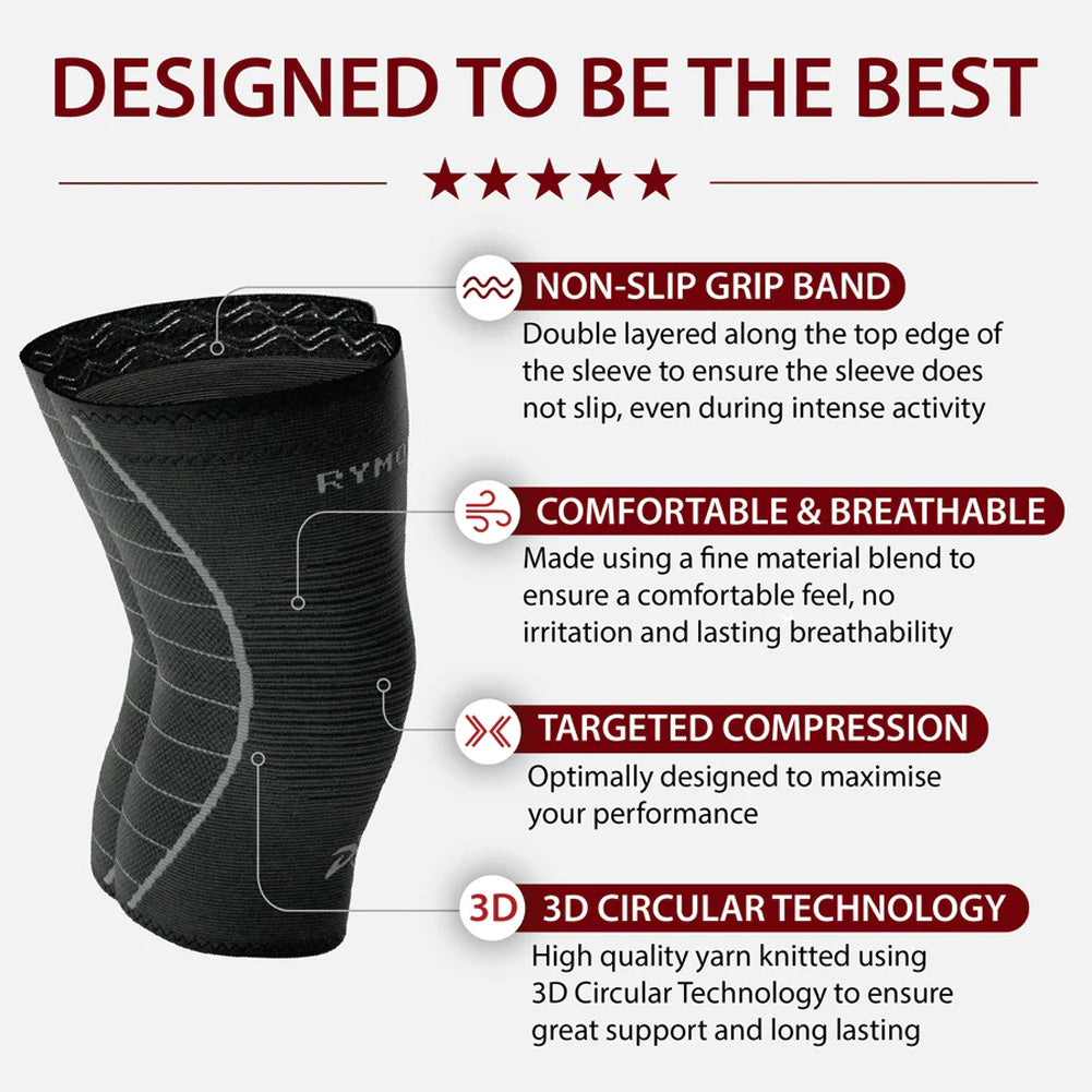 Rymora Unisex Kniebandage 2er-Pack KNEE2PAC