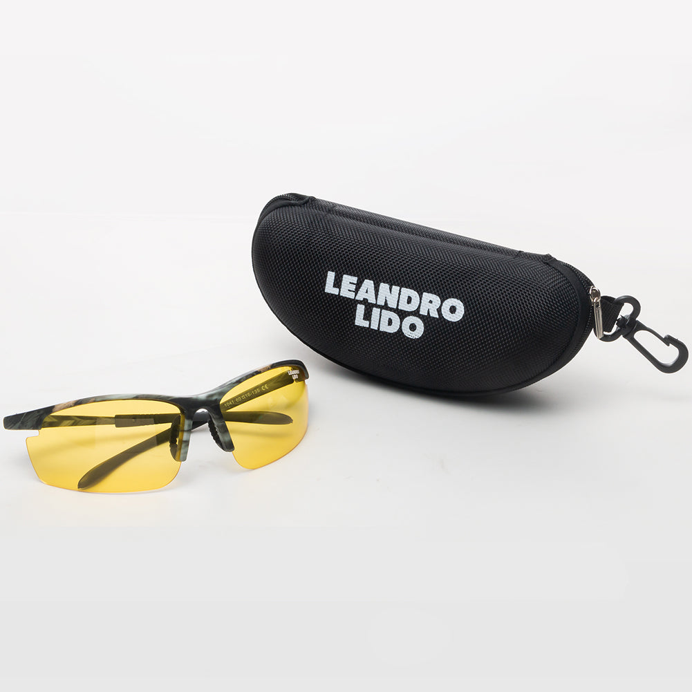LEANDRO LIDO Power Occhiali da sole sportivi mimetico/giallo