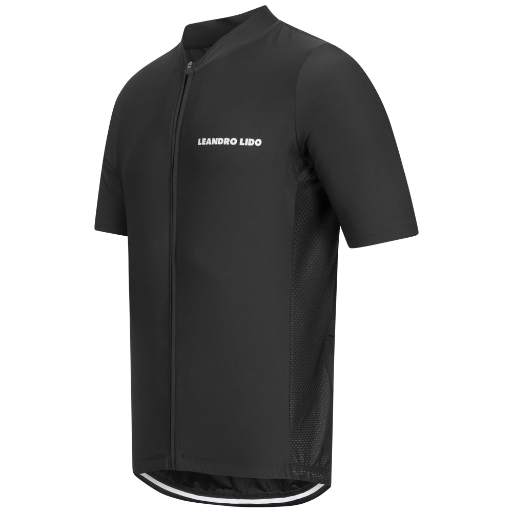 LEANDRO LIDO "Portofino" Herren Radsport Kurzarm Trikot schwarz