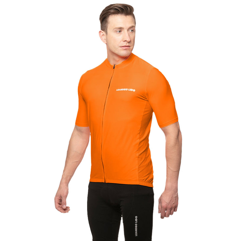 LEANDRO LIDO "Portofino" Herren Radsport Kurzarm Trikot orange