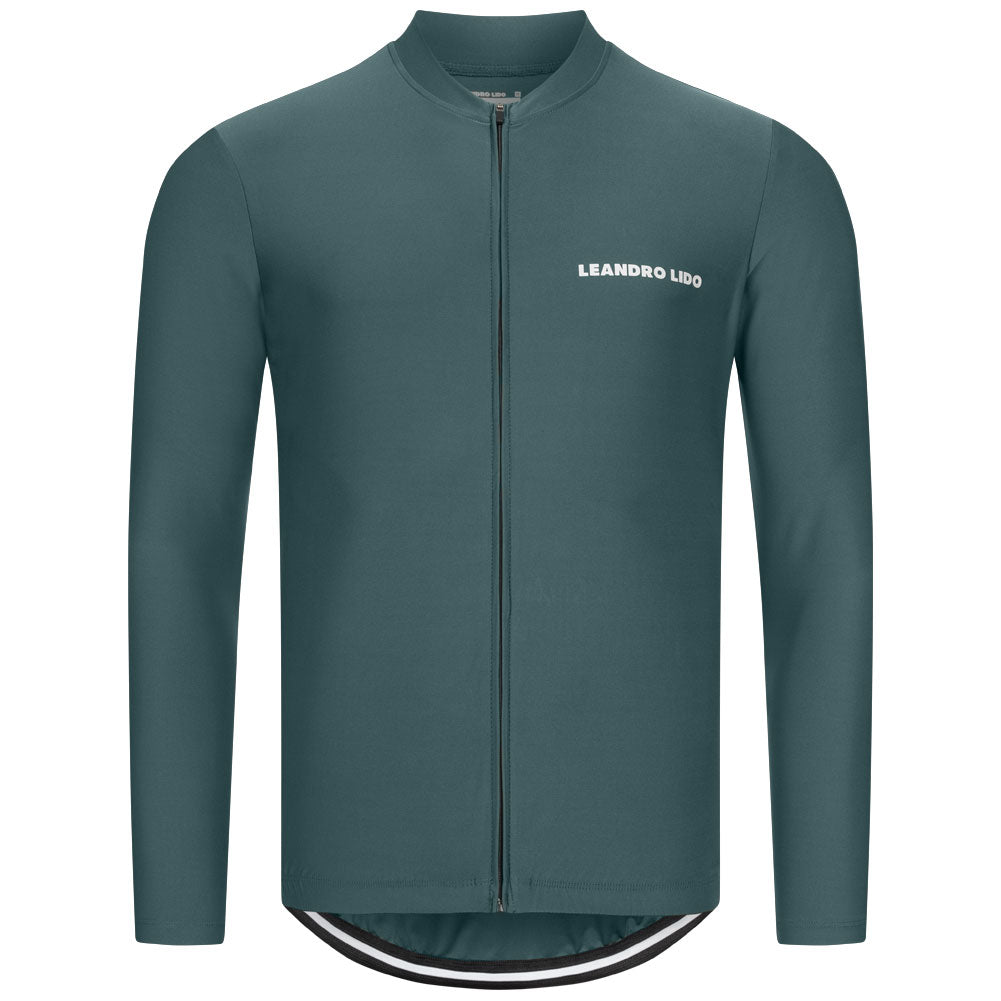 LEANDRO LIDO "Procida " Herren Radsport Langarm Trikot grün