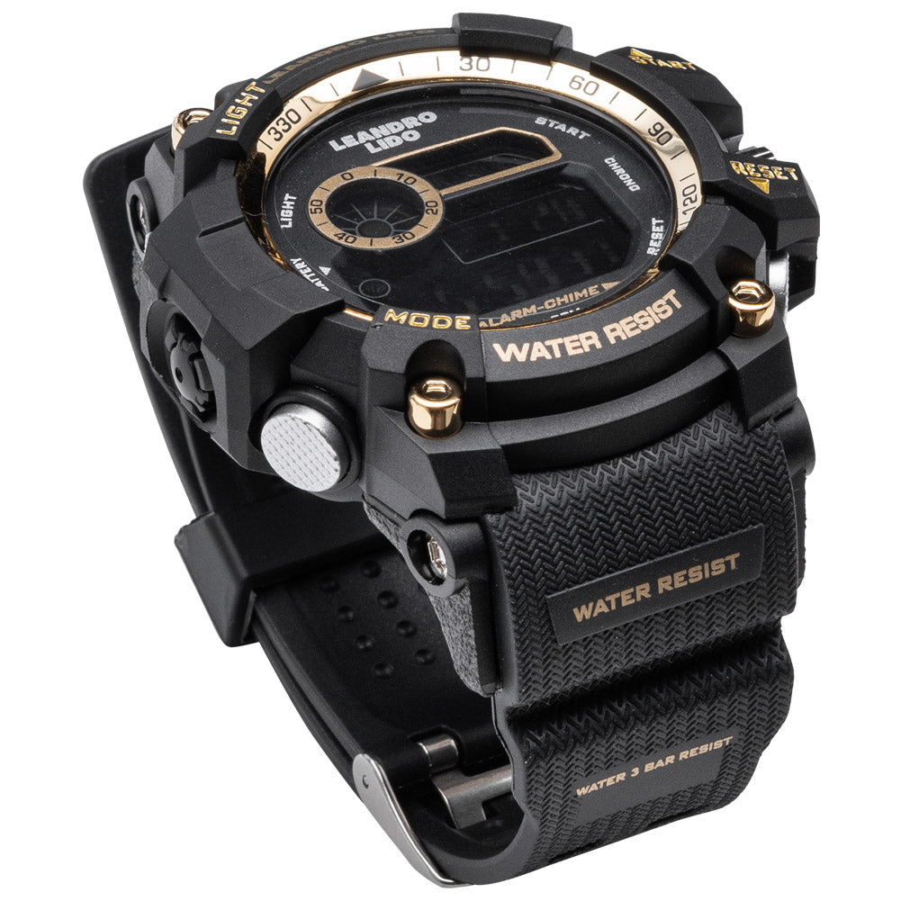 LEANDRO LIDO "Genua" Unisex Orologio sportivo oro nero