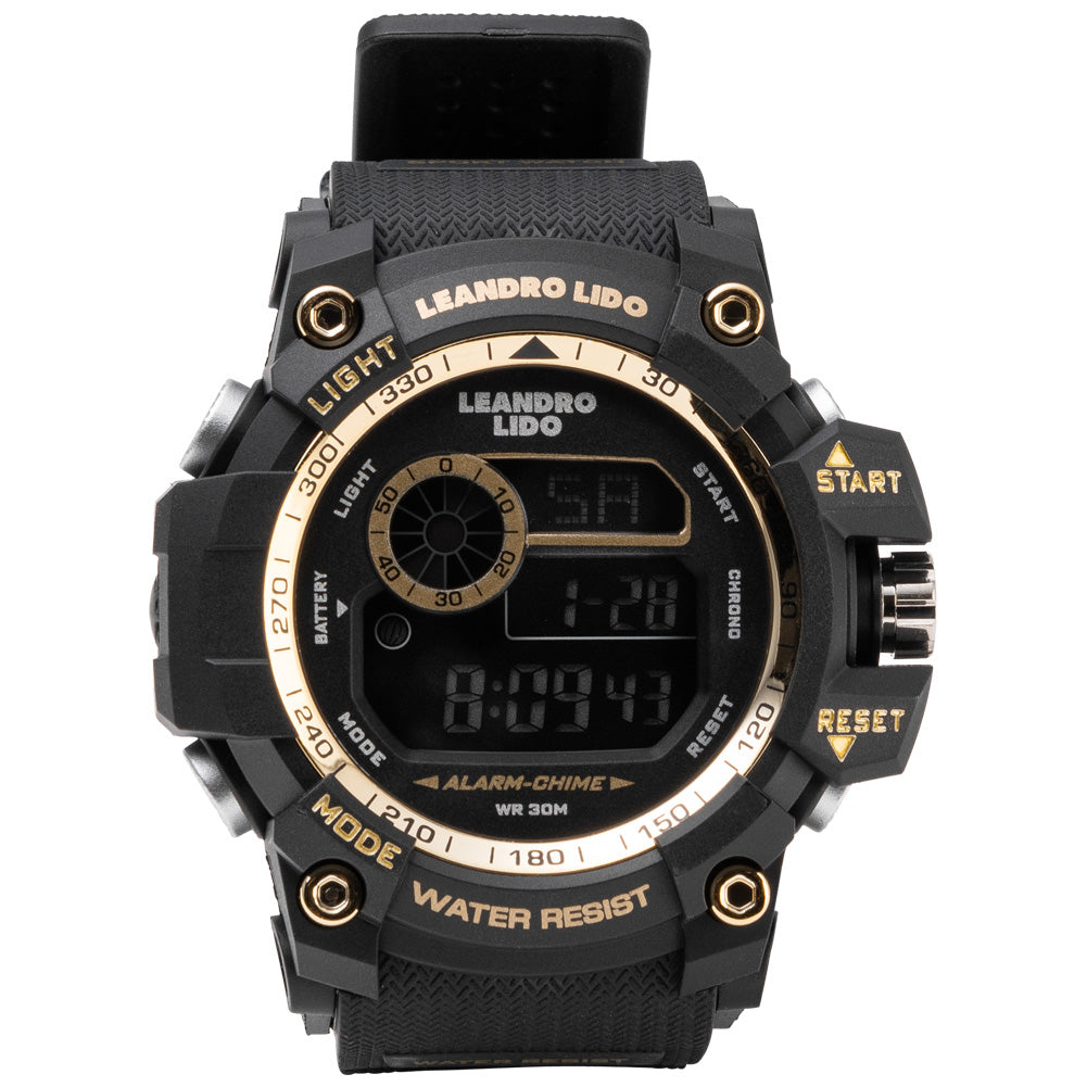 LEANDRO LIDO "Genua" Unisex Orologio sportivo oro nero