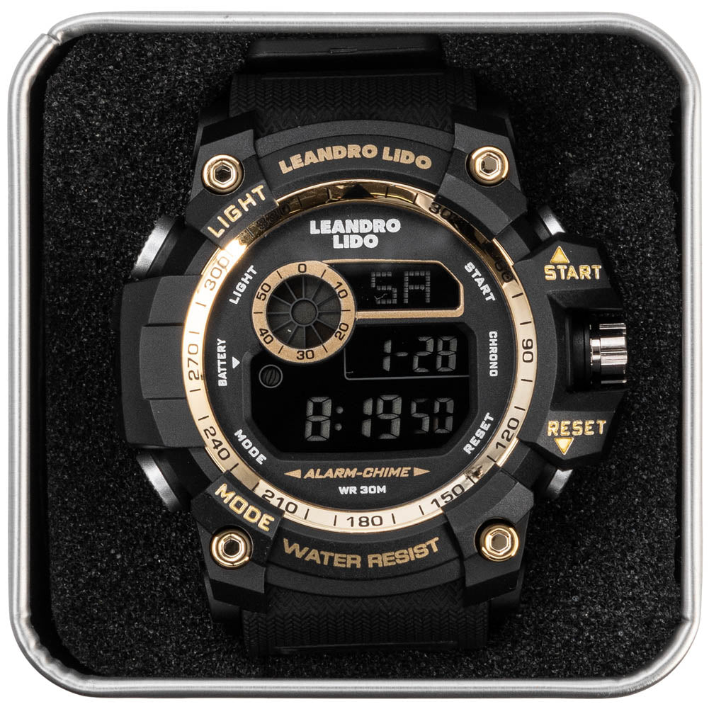 LEANDRO LIDO "Genua" Unisex Orologio sportivo oro nero