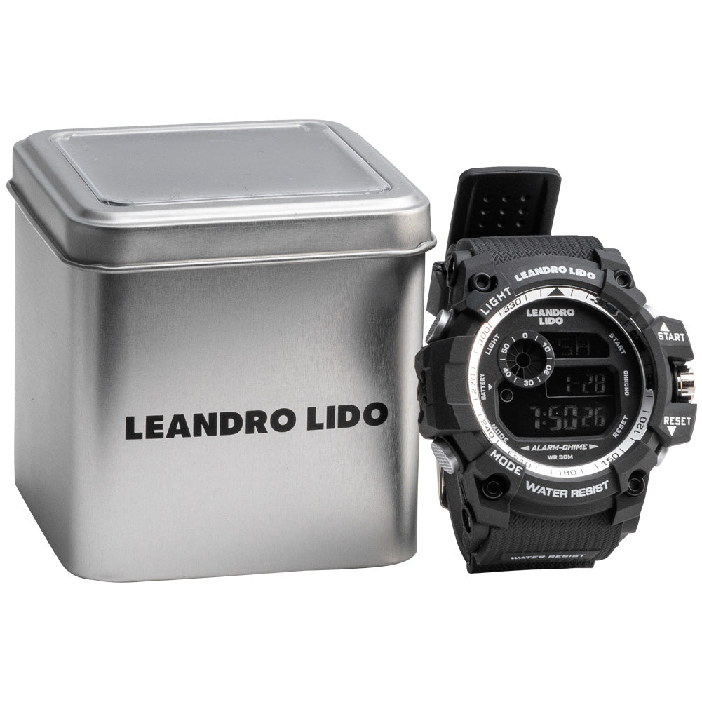 LEANDRO LIDO "Monza" Unisex Orologio sportivo bianco nero