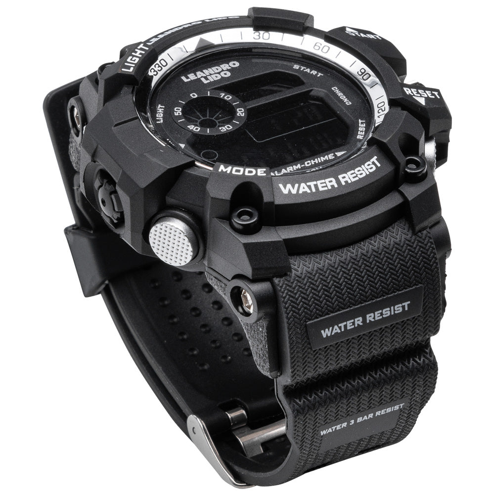 LEANDRO LIDO "Monza" Unisex Orologio sportivo bianco nero