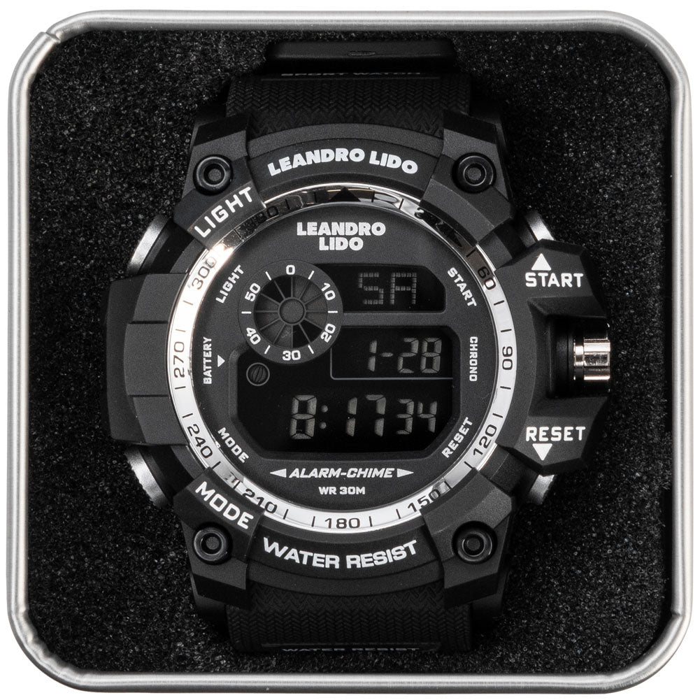 LEANDRO LIDO "Monza" Unisex Orologio sportivo bianco nero