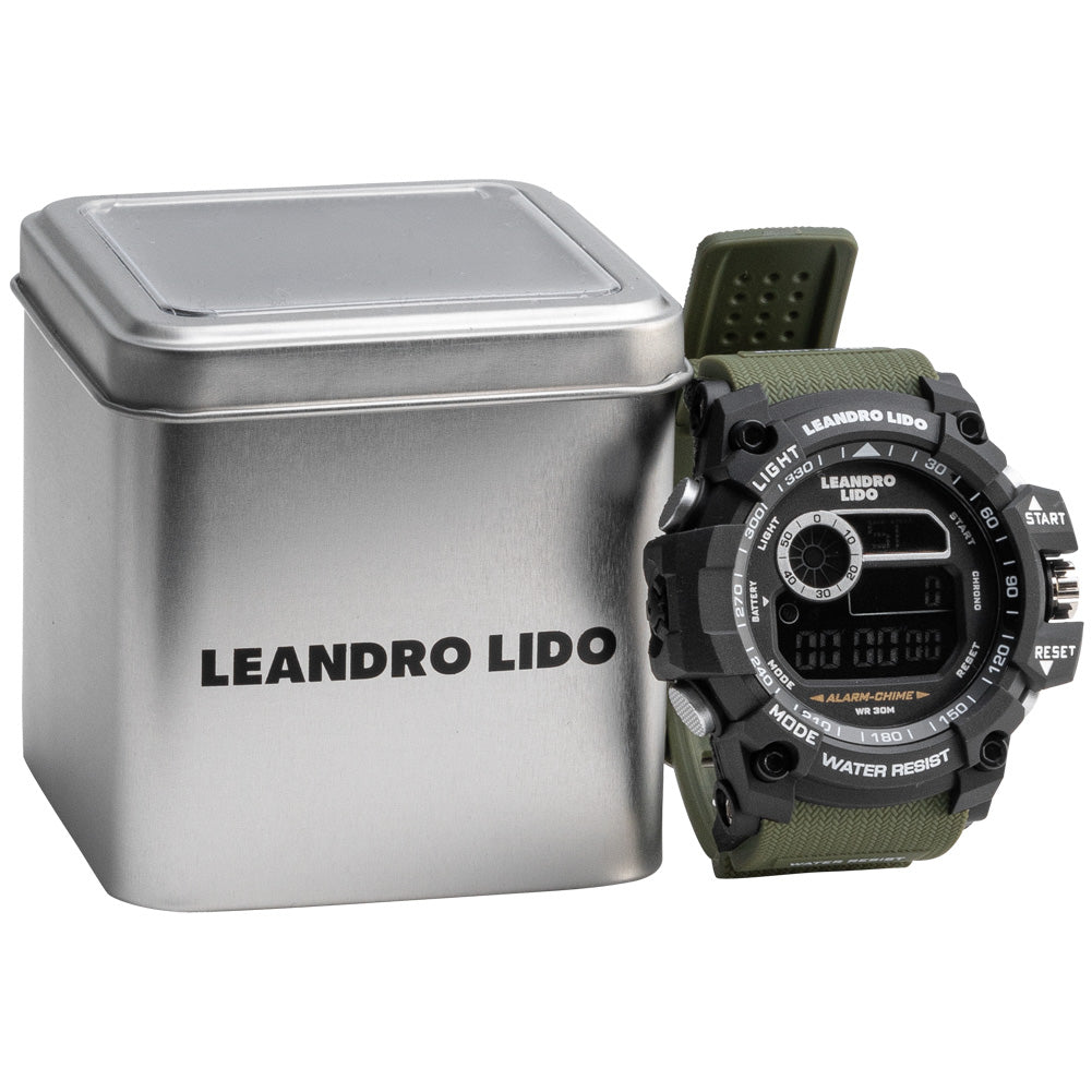 LEANDRO LIDO "Palermo" Unisex Orologio sportivo verde scuro