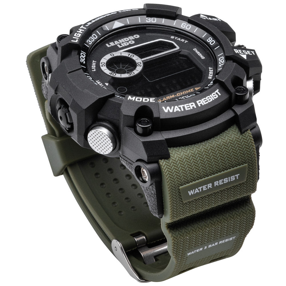 LEANDRO LIDO "Palermo" Unisex Orologio sportivo verde scuro