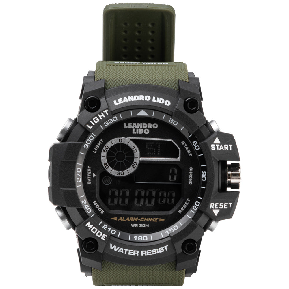 LEANDRO LIDO "Palermo" Unisex Orologio sportivo verde scuro