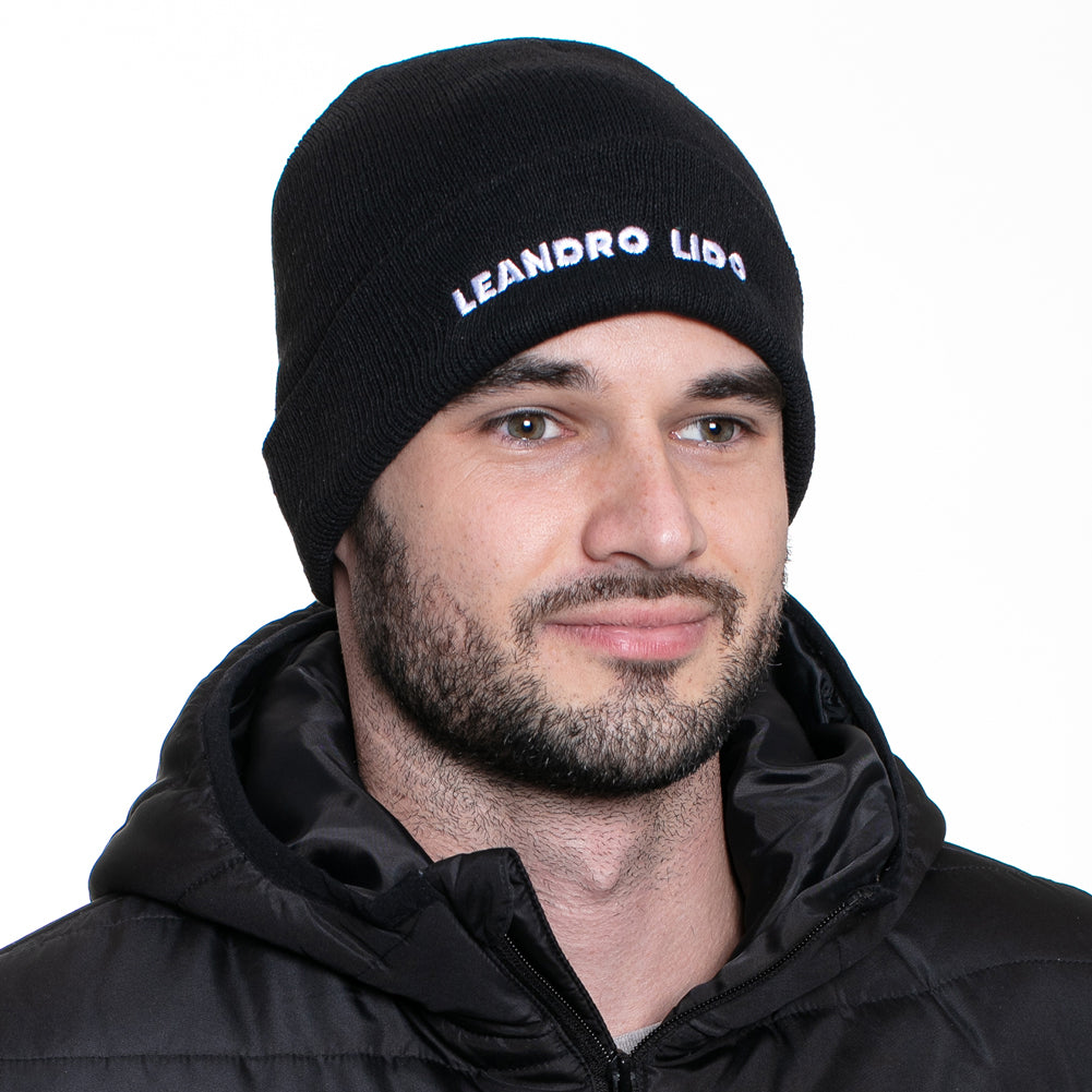 LEANDRO LIDO "Callata" Beanie Berretto invernale nero