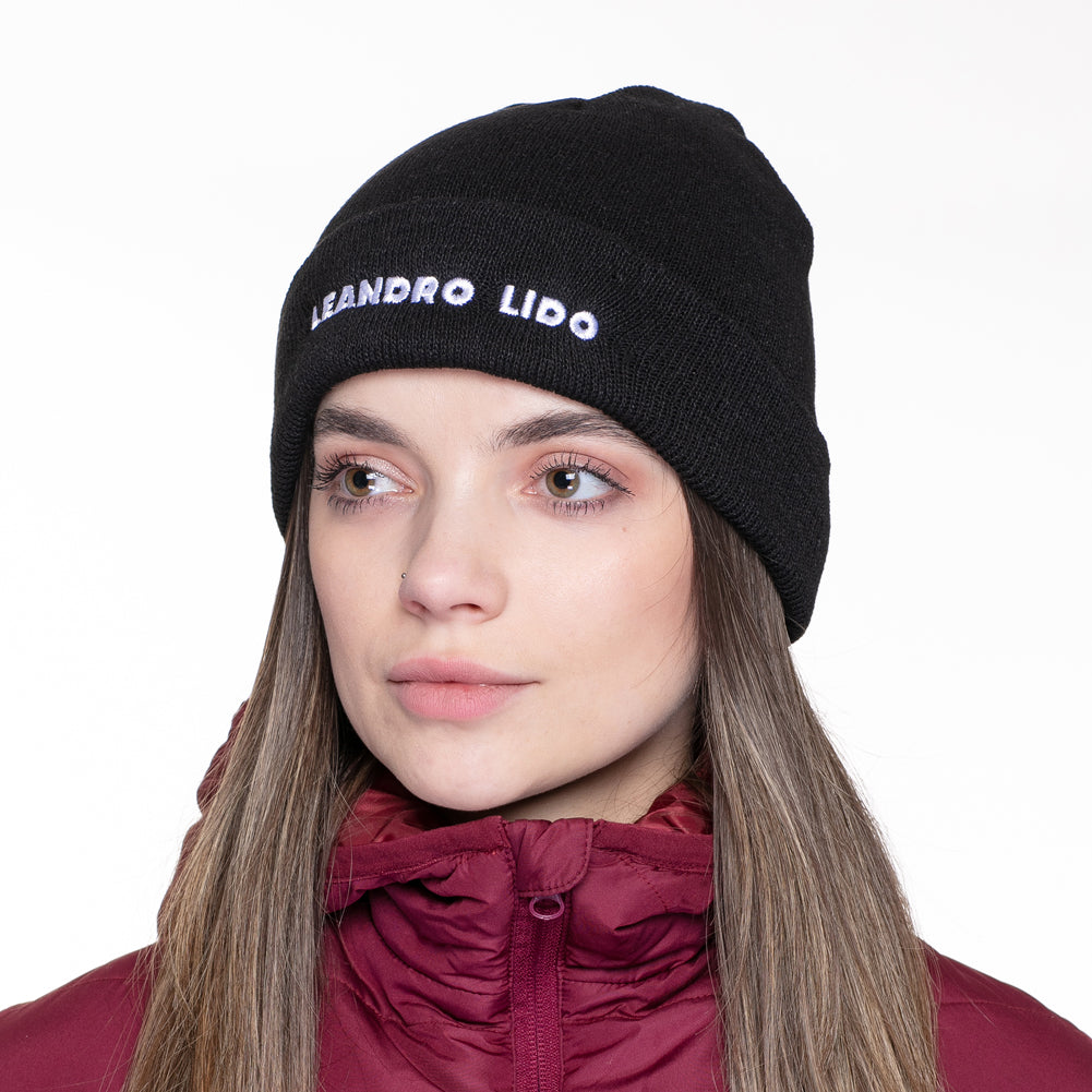LEANDRO LIDO "Callata" Beanie Berretto invernale nero