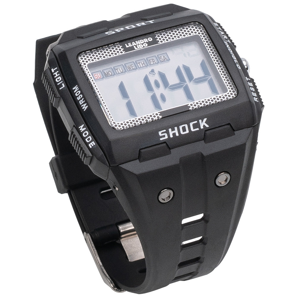LEANDRO LIDO "Sterpeto" Unisex Sport Uhr schwarz gepunktet