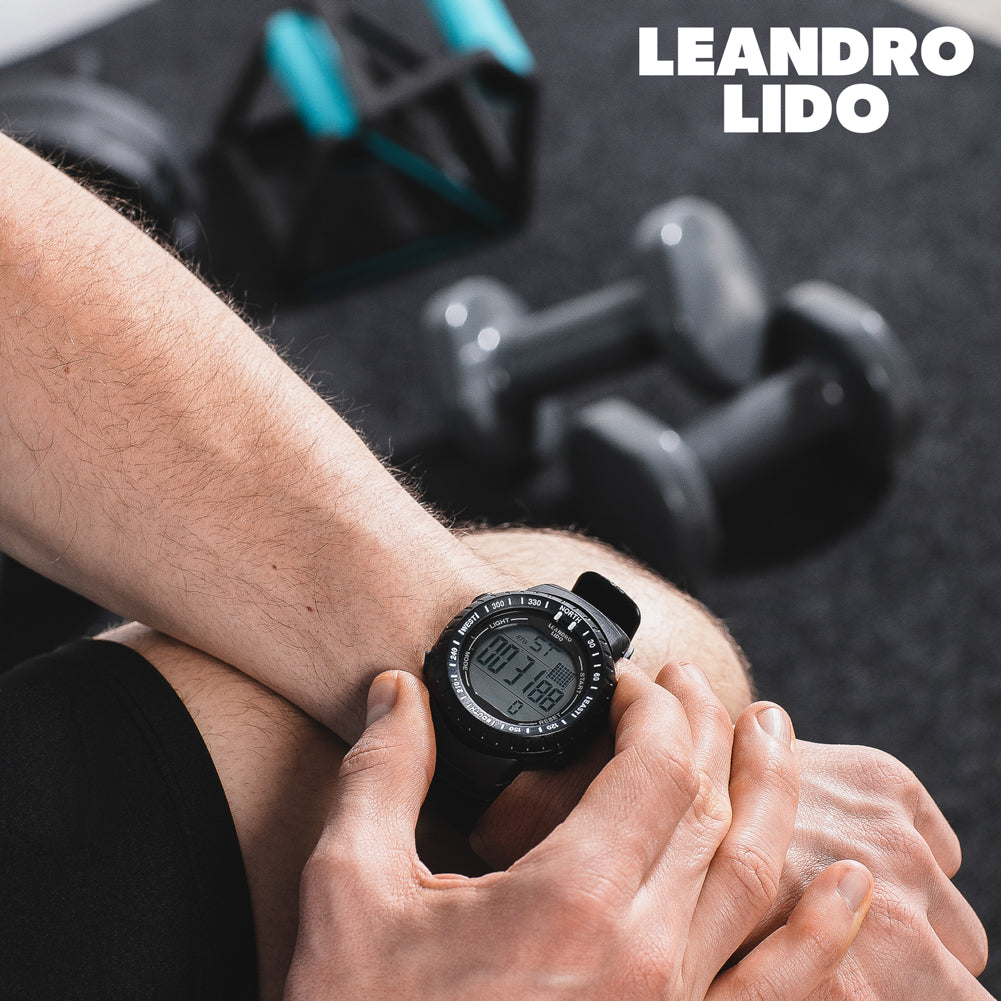 LEANDRO LIDO "Vescia" Unisex Sport Uhr schwarz/blau