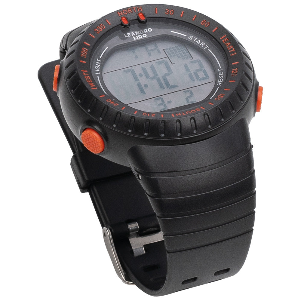 LEANDRO LIDO "Vescia" Unisex Sport Uhr schwarz/orange