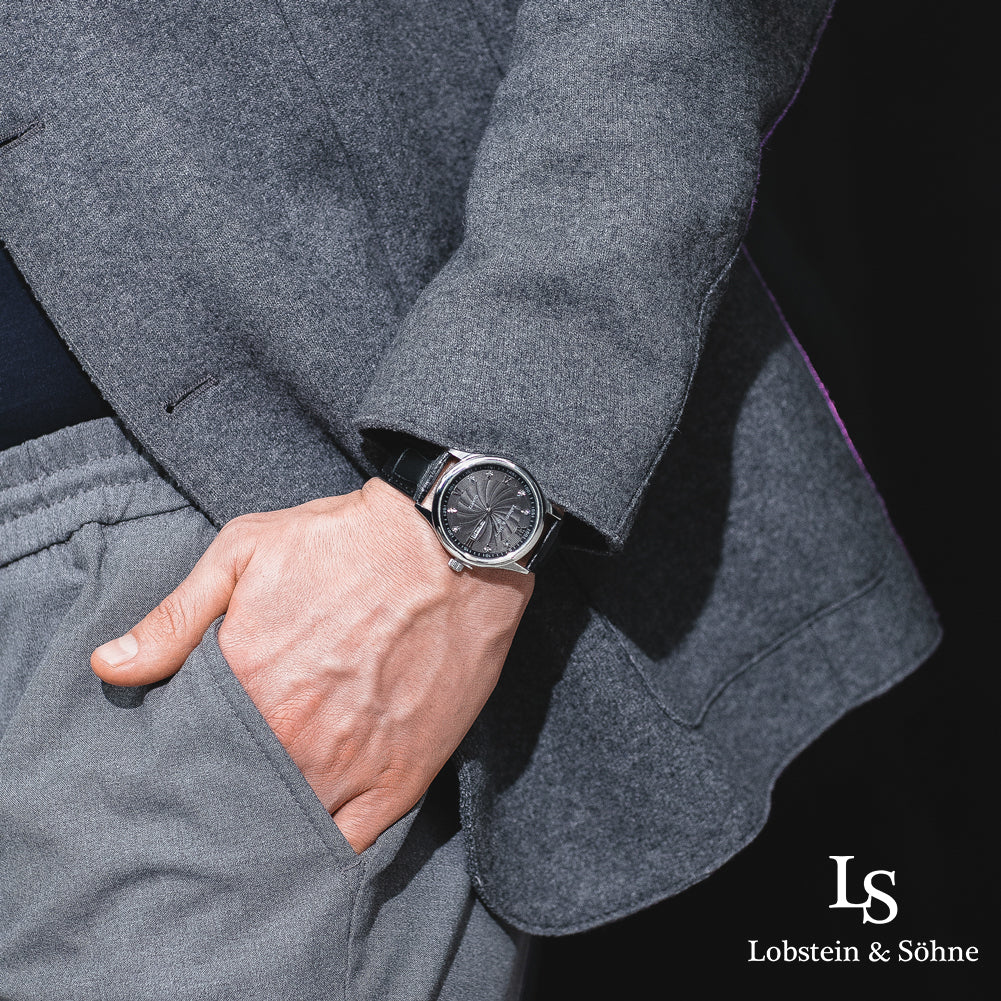 Lobstein & Söhne® "Augustus" Uhr schwarz