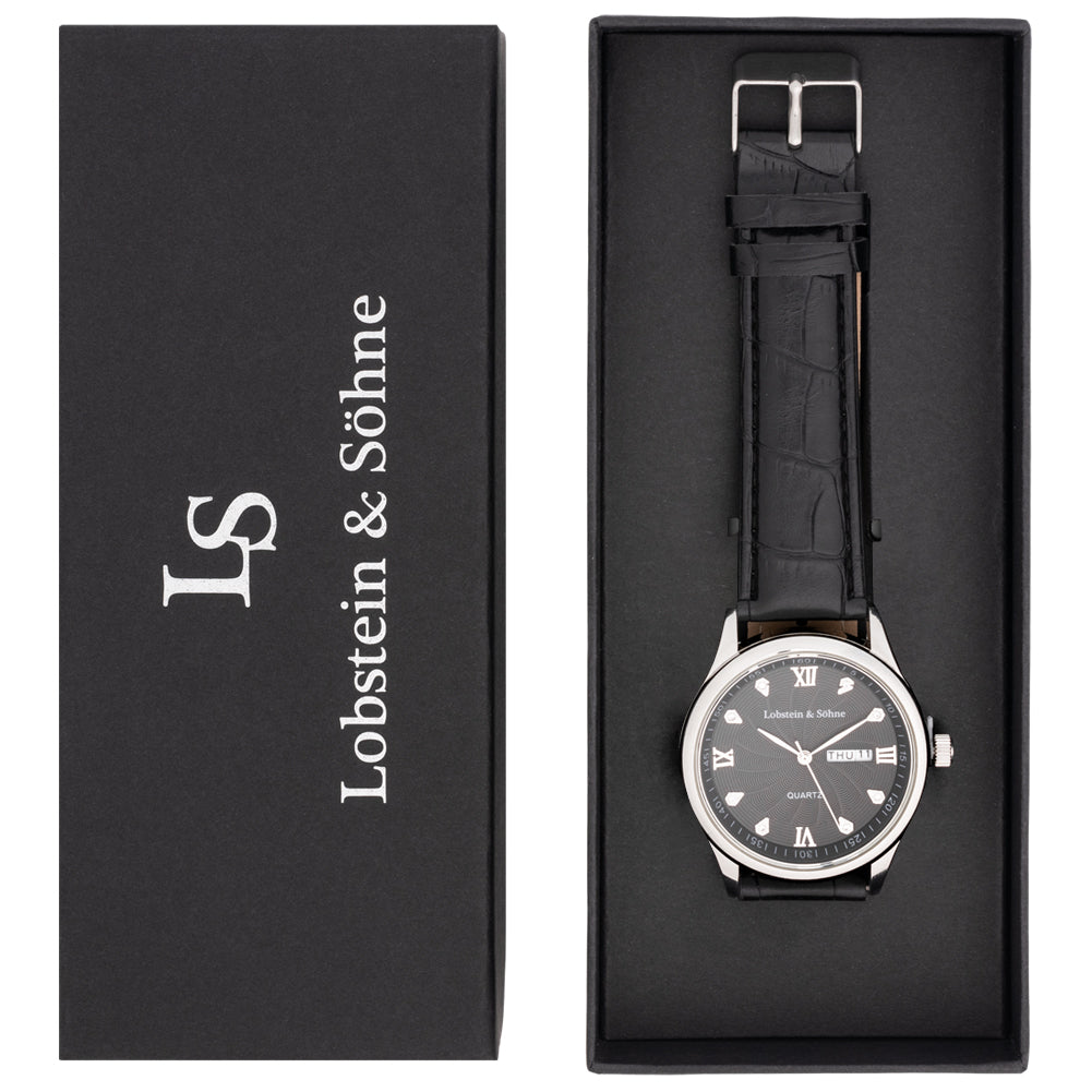 Lobstein & Söhne® "Augustus" Uhr schwarz