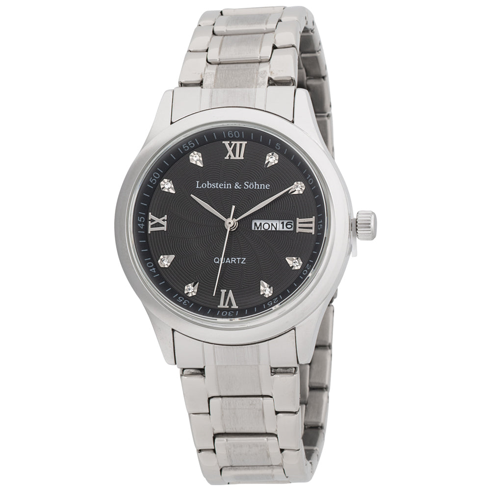 Lobstein & Söhne® "Leopold" Uhr silber/schwarz