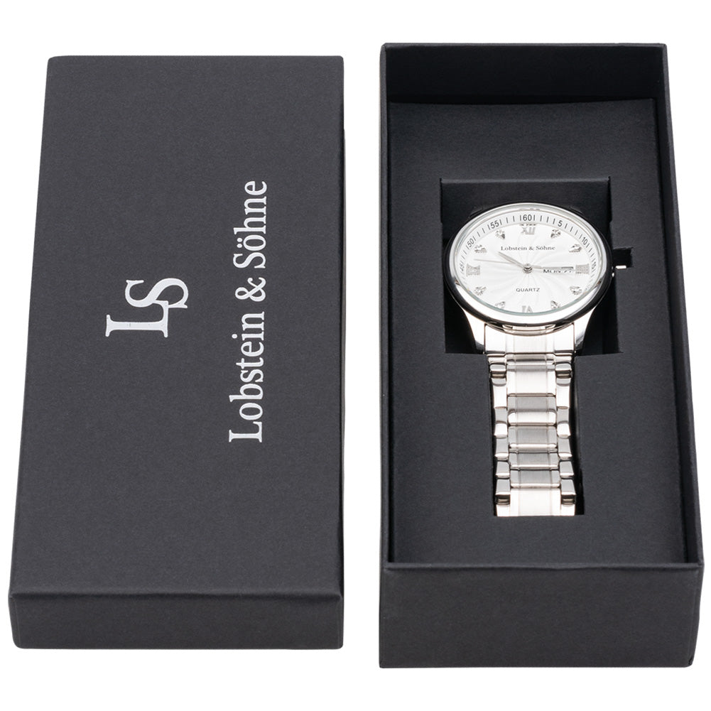 Lobstein & Söhne® "Leopold" Uhr silber/weiß
