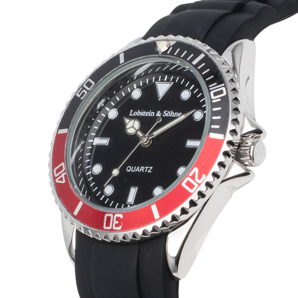 Lobstein & Söhne® "Konstantin" Uhr schwarz/rot