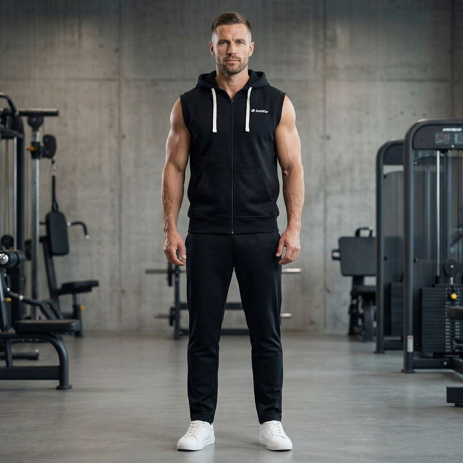 Lotto Bodywarmer Herren Kapuzen Sweatweste MBWX10003NET-R04