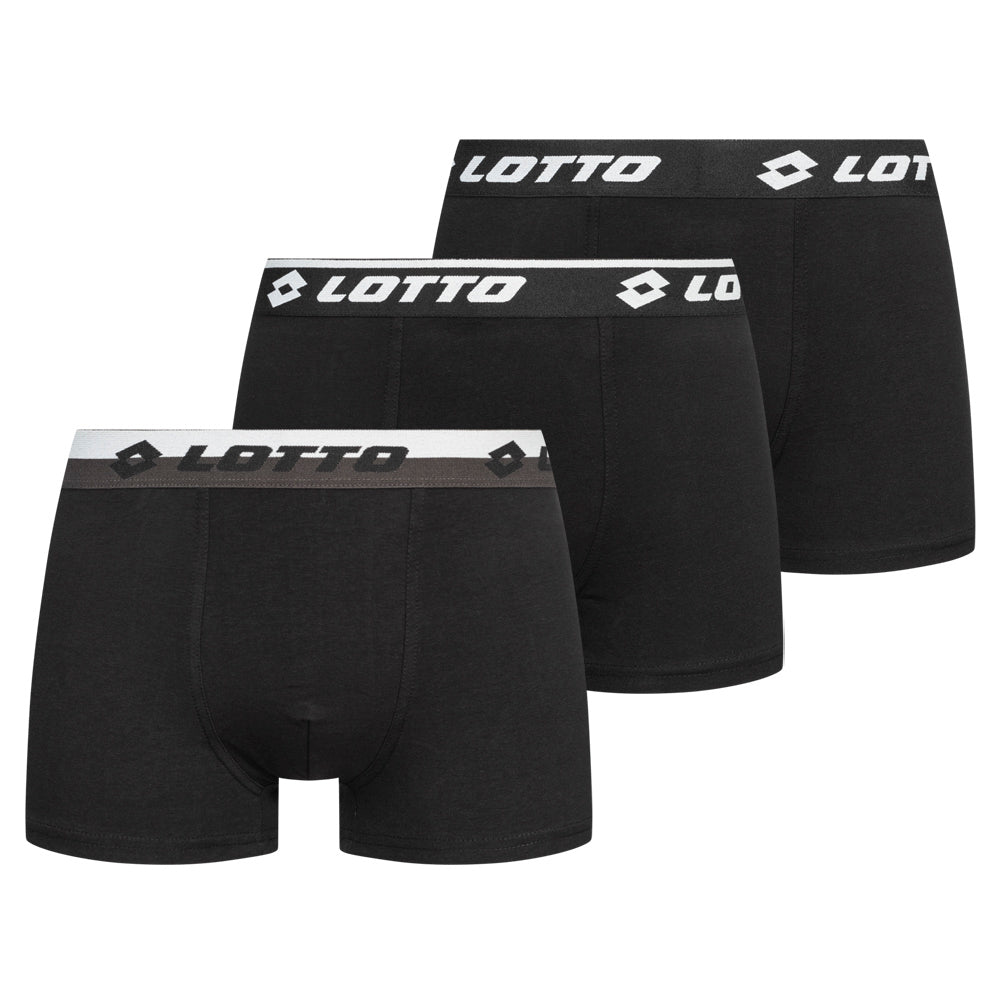 Lotto Retro Herren Boxershorts 3er-Pack schwarz MBXX1002NET-BLACK
