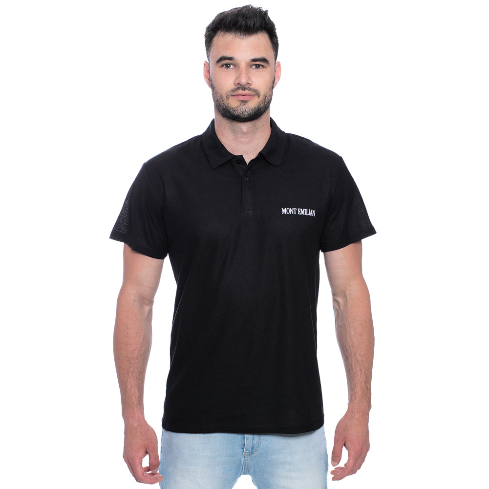 MONT EMILIAN "Caen" Uomo Polo basic nero