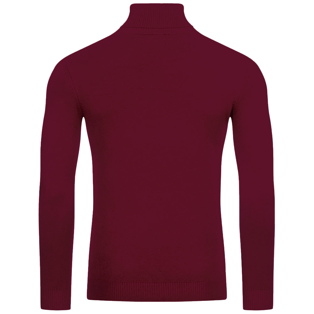 MONT EMILIAN "Le Mans" Herren Rollkragenpullover weinrot