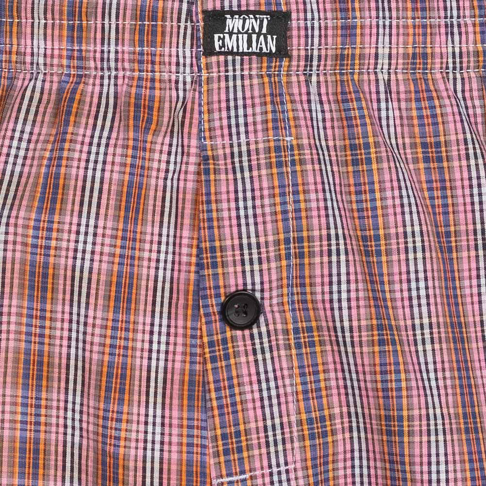 MONT EMILIAN "Nantes" Herren American Boxershorts 2er-Pack rot/karo